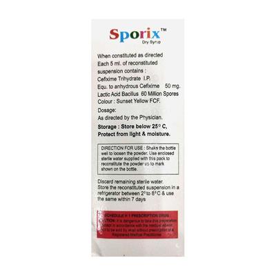 SPORIX PAEDIATRIC Dry Syrup 30ml - Bacterial Infections-Cep