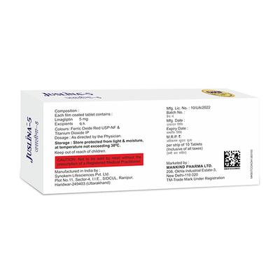 JUSLINA 5 Tablet 10's - Diabetes-Ant