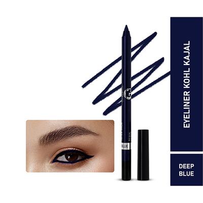 Matt Look Single Stroke Eyeliner Kohl Kajal 24 Hours Smudgeproof Deep Blue 1.3 gm - Kajal & Kohls