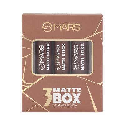 MARS Matte Lipsticks Box (3.2 X 3g) - 04 Browns 1's - Lipsticks