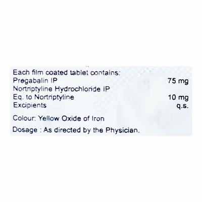 Nurogab NT 75mg/10mg Tablet 10'S - Neuropathic Pain-Dru
