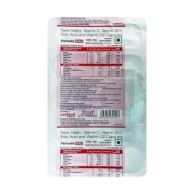 FERIVATE MAX Capsule 10's - Iron Supplement/Anaemia-Vma