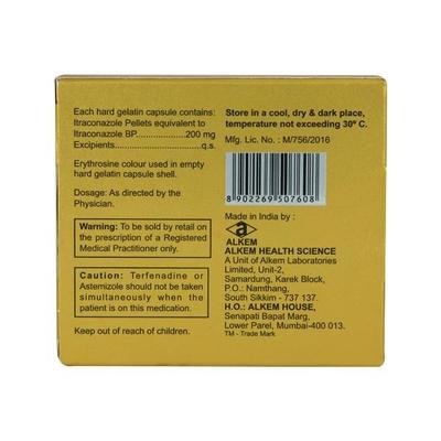 Fungikem 200mg Capsule 7'S - Fungal Infections-Anf