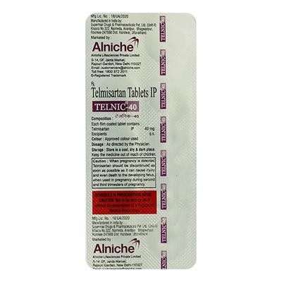 TELNIC 40 Tablet 10's - Hypertension-Ang