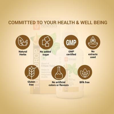 Krishna's Herbal & Ayurveda Tulsi Drops 10 ml - Health Products