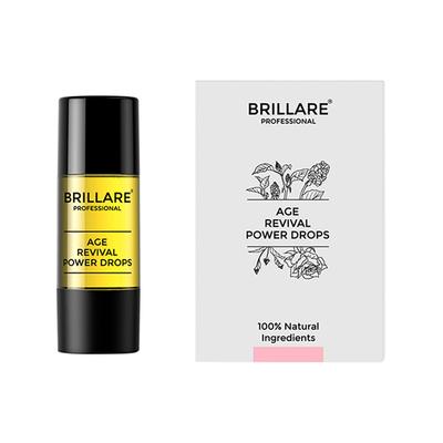 Brillare Professional Age Revival Power Drops Natural Face Serum Aragn Oil, Rose and Bakuchioil 15 ml - Face Serum