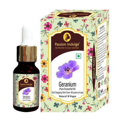 Passion Indulge GERANIUM Essential Oil for skin lightening and skin healer 10ML - Essential Oils
