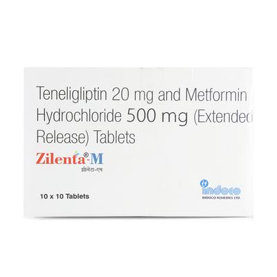 Zilenta M 20/500mg Tablet 10'S - Diabetes-Ant