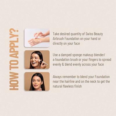 Swiss Beauty Airbrush Finish Full Coverage Foundation -Fair Ivory 30 ml - Foundation