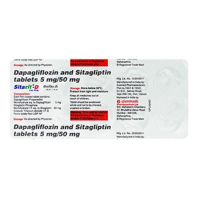 SITAZIT D 5/50 Tablet 10's - Diabetes-Ant