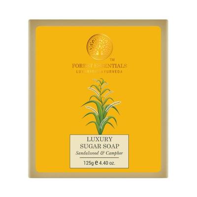 Forest Essentials Luxury Sugar Soap Sandalwood & Camphor Soap 125gm - Soaps