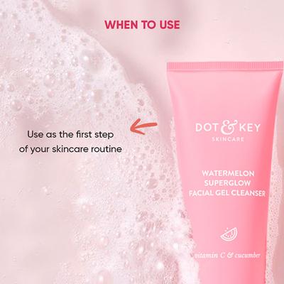 Dot & Key Watermelon Superglow Facial Gel Cleanser 120 ml - Face Wash & Cleansers