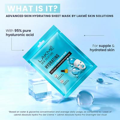 Lakme Solutions Sheet Mask Hydrating With Hyaluronic Acid 25 ml - Sheet Masks
