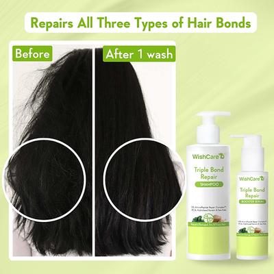 Wishcare Triple Bond Repair Booster Serum - 10% Aminopeptide Complex - Repairs Damaged and Frizzy Hair 100 ml - Hair Serums