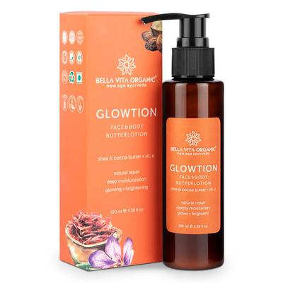 Bella Vita Organic Glowtion Face And Body Butter Lotion With Shea And Cocoa Butter 100 ml - Lotions & Creams
