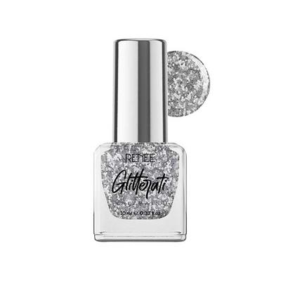 RENEE Glitterati Nail Paint - Silver Confetti 10 ml - Nail Polish