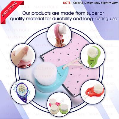 Majestique Face Brush for Cleansing and Exfoliating for Gentle Cleaning - Multicolor 1's - Massagers