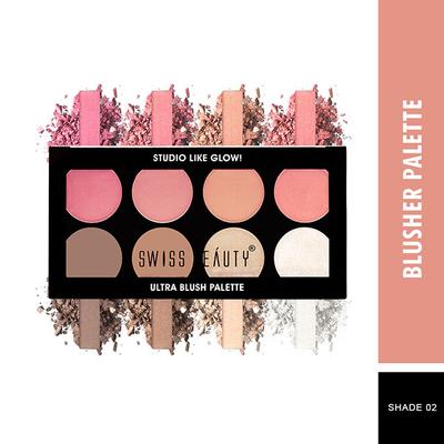 Swiss Beauty Ultra Blush Palette - (Shade-02) 16gm - Blushes