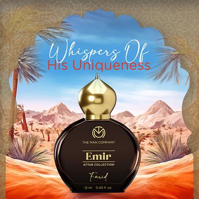 The Man Company 100% Alcohol-Free Attar Perfume for Men Farid Emir Collection 12 ml - Men Perfumes (Edt/Edp)
