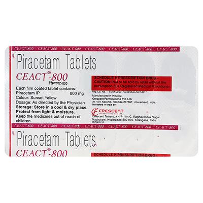 CEACT 800 Tablet 10's - Nootropics And Neurotrophics
