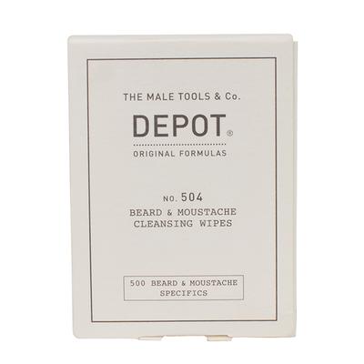 Depot 504 Beard & Moustache Cleansing Wipes 100 ml - Facial Wipes & Tissues