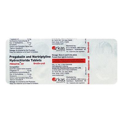 PREGATIN NT Tablet 10's - Neuropathic Pain-Dru