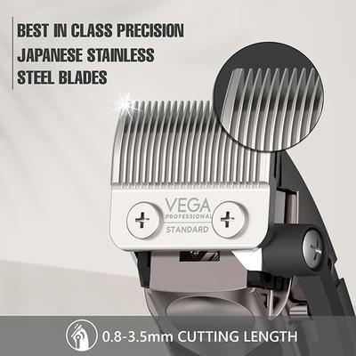 VEGA Professional Pro Star+ Hair Clipper with 7000 RPM, 6 Comb Attachment, 180 Min Runtime, VPPHC-11 1's - Trimmers