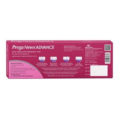 PREGA NEWS ADVANCE PREGNANCY TEST Kit 1's - Pregnancy Testing Kit