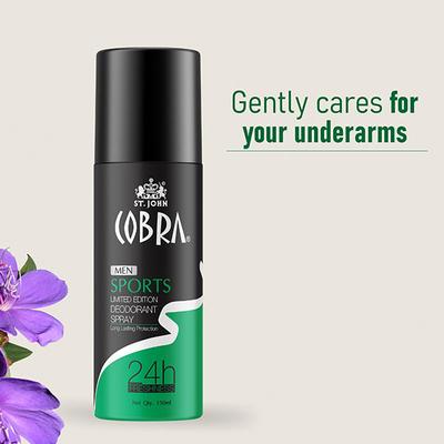 St. John Sports Limited Edition Deodorant Spray 150 ml + Cobra Envy Deodorant Spray 150 ml + Cobra Eau De Parfum 8 ml - Men Deodorants/Roll-Ons