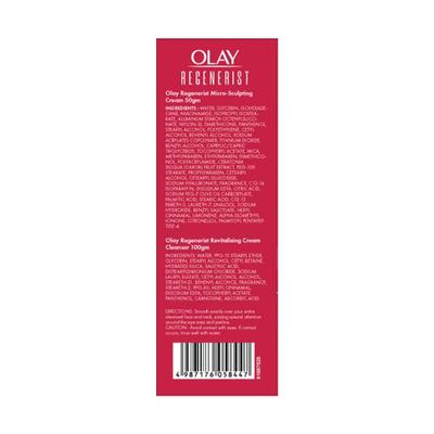 Olay Regenerist Microsculpting Day Moisturiser (non SPF) 50g with Cleanser 100g 2's - Face Moisturizers