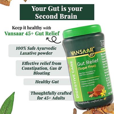 Vansaar 45+ Gut Relief (Sugarfree) Powder 100 g - Digestive Health