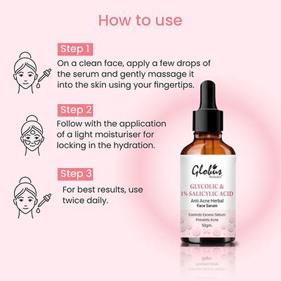 Globus Remedies Glycolic Prone Skin 50 gm - Face Serum