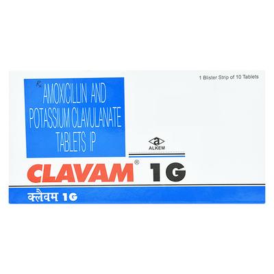 CLAVAM 1gm Tablet 10's - Bacterial Infections-Pen