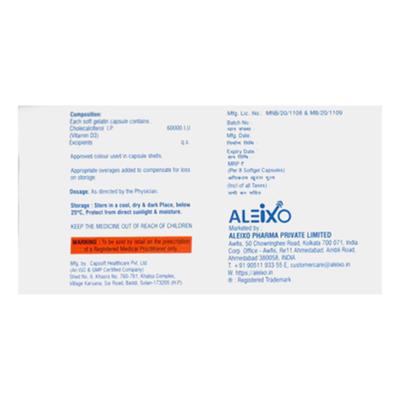 LEIXO D3 60K Softgel Capsule 8's - Supplements-Vit