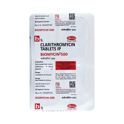 BIOMYCIN 500 Tablet 4's - Bacterial Infections-Mac