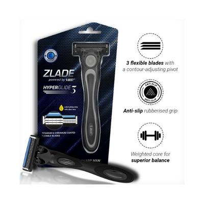 Zlade Hyperglide3 Advanced Shaving Razor For Men 27 gm - Razors & Cartridges