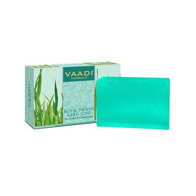 Vaadi Herbals Handmade Soap with Essential Oils - Royal Indian Khus for Radiant Complexion 75gm - Soaps