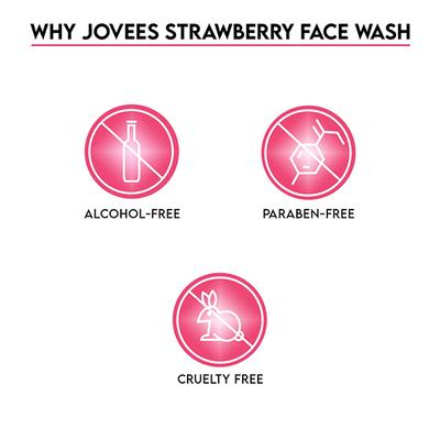 Jovees Herbal Strawberry Facewash for Normal to Dry Skin and Paraben & Alcohol Free 120ml - Face Wash & Cleansers