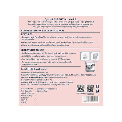 Gubb Compressed Towels for Face - 30 Pcs 1's - Cotton Balls