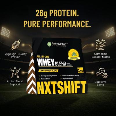 Pure Nutrition NXTSHIFT All-in-One Whey Blend - Belgian Chocolate Flavour 1 kg - Whey Proteins