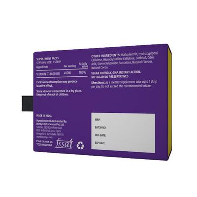 BonAyu Vitamin D 400 IU Mouth Dissolving Strips - Chocolate 30's - Multi-Vitamins