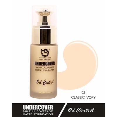Matt Look Undercover 24H Full Coverage Matte Foundation,Oil Control Classic Ivory 30ml - Foundation