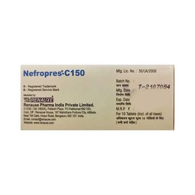 NEFROPRES C 150 Tablet 10's - Hypertension-Per