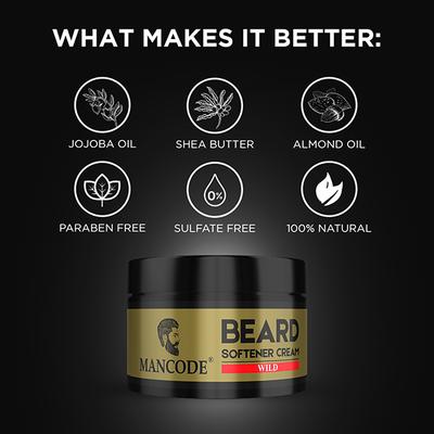 MANCODE Beard Softening Cream- Wild 50 gm - Beard Cream