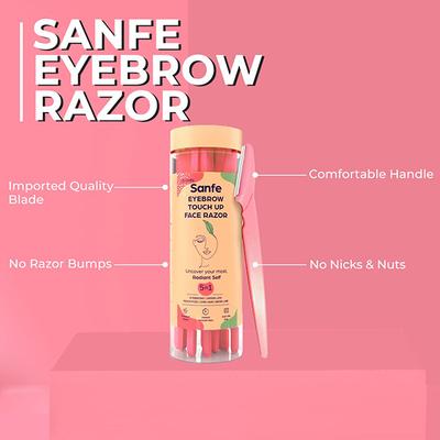 Sanfe Eyebrow touch up Hair Removing Face Razor for women (Pack of 6) 1's - Hair Removal Accessories