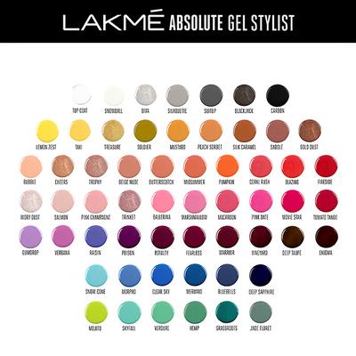 Lakme Absolute Gel Stylist Nail Color 99 Pumpkin 12 ml - Nail Polish