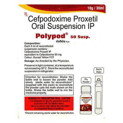 Polypod 50mg Dry Syrup 30ml - Bacterial Infections-Cep