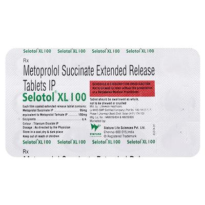 SELOTOL XL 100 Tablet 10's - Hypertension-Bet