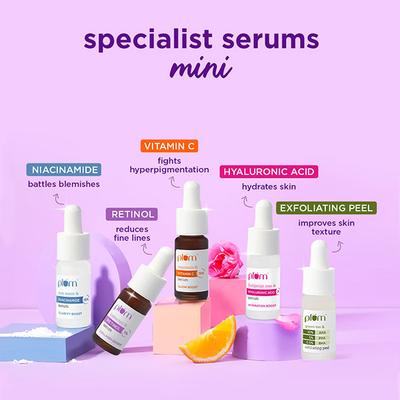 Specialist Serums - Starter Pack Set of 3 Mini Serums, Vitamin C, Hyaluronic & Niacinamide For Glowing, Hydrated, Clear Skin, All Skin Types, Fragrance-Free, 100% Vegan - Face Serum