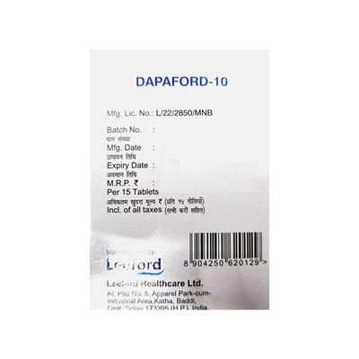 DAPAFORD 10 Tablet 15's - Diabetes-Ant